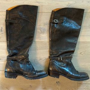 FRYE Women's Dorado Lug Riding Boot Dark Brown Equestrian English Western 77565
